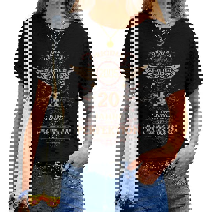 20 歳の誕生日の男性と女性への、 20 周年記念オリジナル 2005 年装飾のおもしろギフト レディースTシャツ