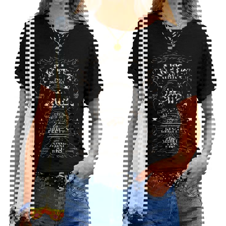 24 歳の誕生日レトロ限定版男性女性ヴィンテージ 2002 レディースTシャツ