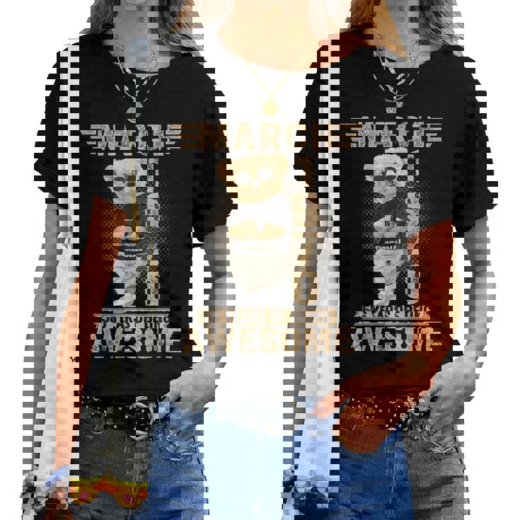 3月 56歳の誕生日 男性 女性 1970年 素晴らしいテディベア レディースTシャツ