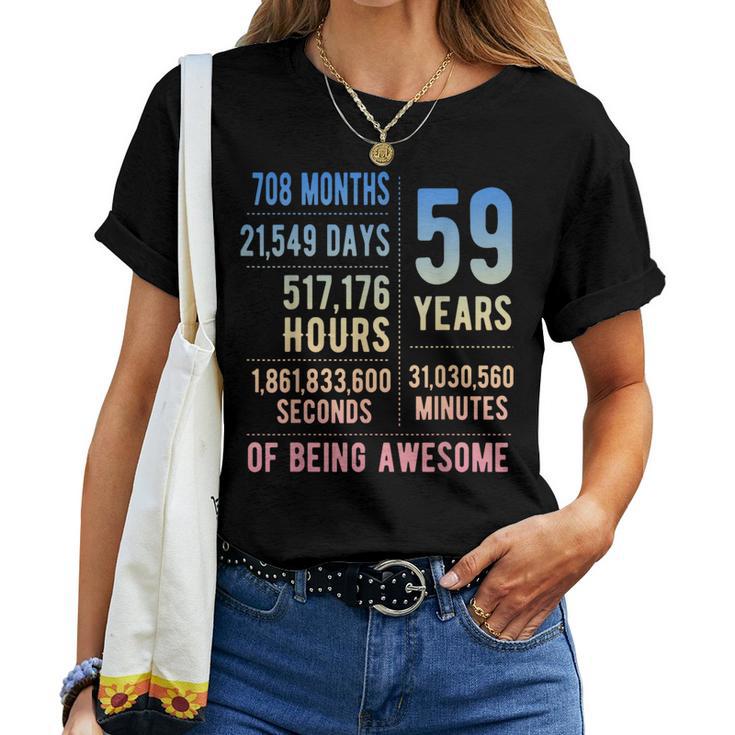59歳の誕生日 男性 女性 面白い 59歳 レディースTシャツ