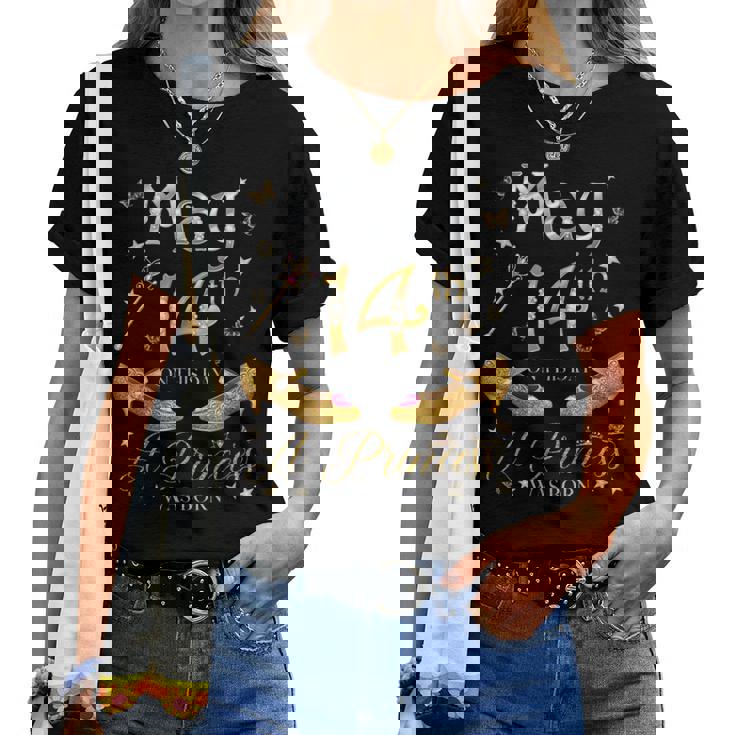 5月14日 プリンセスが生まれた 5月14日 誕生日 女の子 長袖tシャツ レディースTシャツ