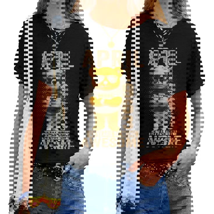 63歳 1963年4月 テディベア 63歳 誕生日 男性 女性 レディースTシャツ