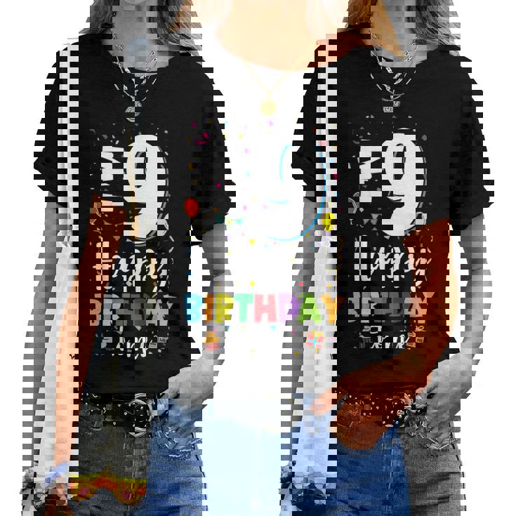 9歳 誕生日 ハッピーバースデー 9歳 男の子 女の子 9歳 レディースTシャツ