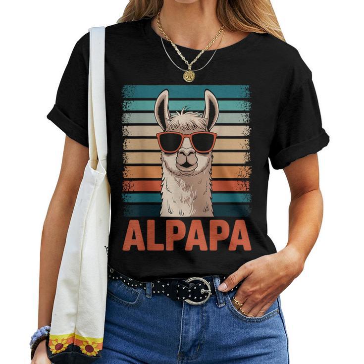 Alpapa Alpaca Dad Divertente Llama Regalo Per La Festa Del Maglietta da donna