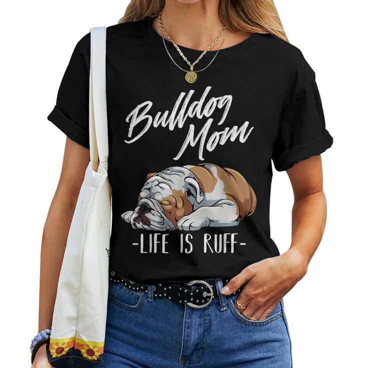 Cadeau Amusant Bouledogue Anglais – Maman Bulldog T-shirt femme