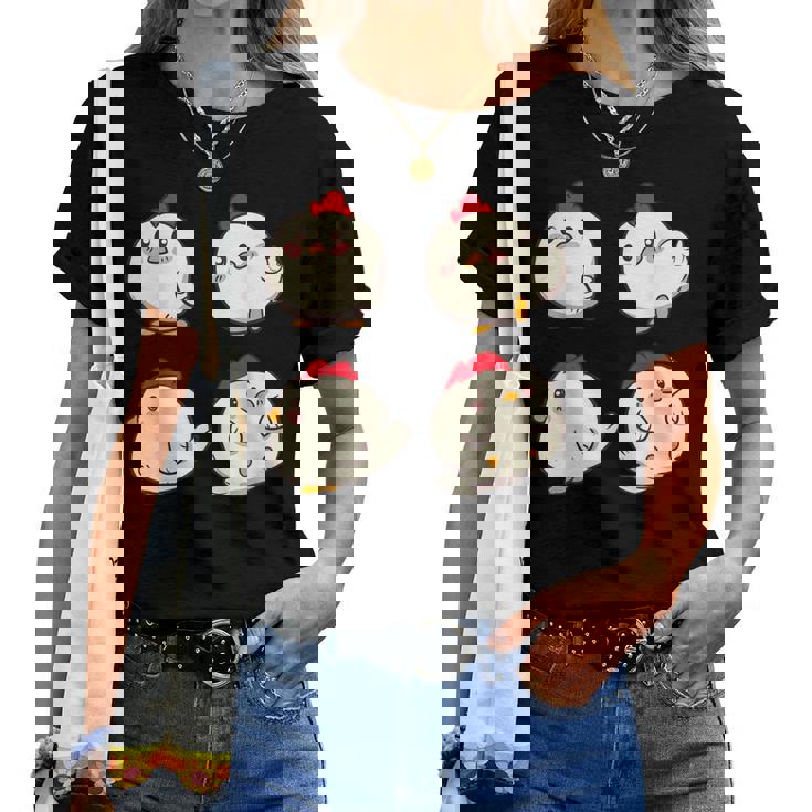 Chicken Chickens Cute Kawaii Anime Kawaii Japan レディースTシャツ