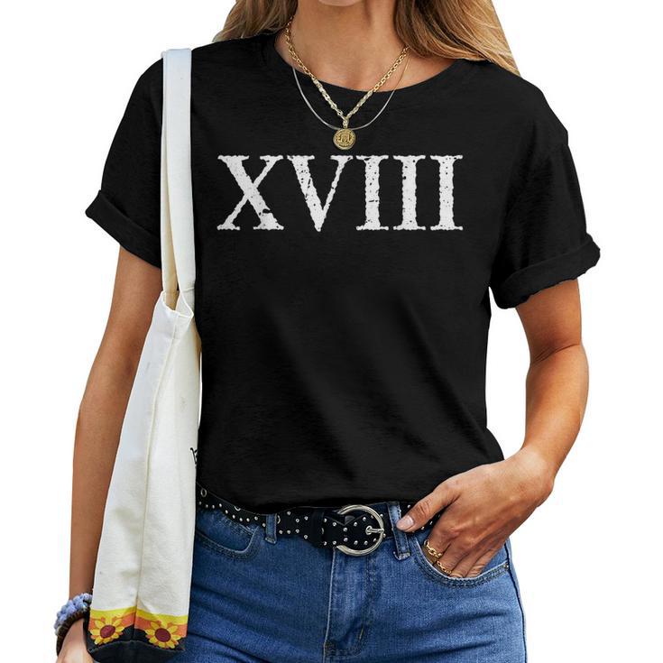 Chiffre Romain 18 Xviii Dix-Huit T-shirt femme