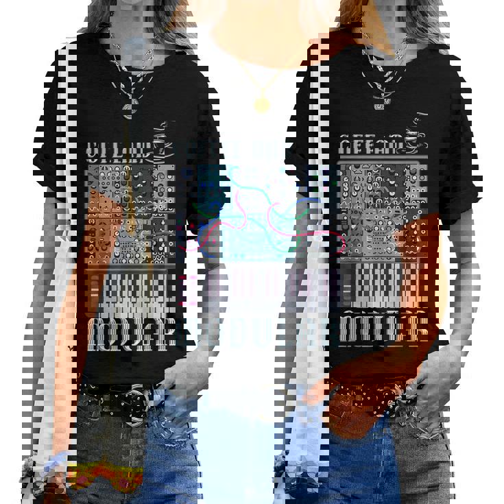 Coffee And Modular アナログシンセサイザー 波形シンセ レディースTシャツ