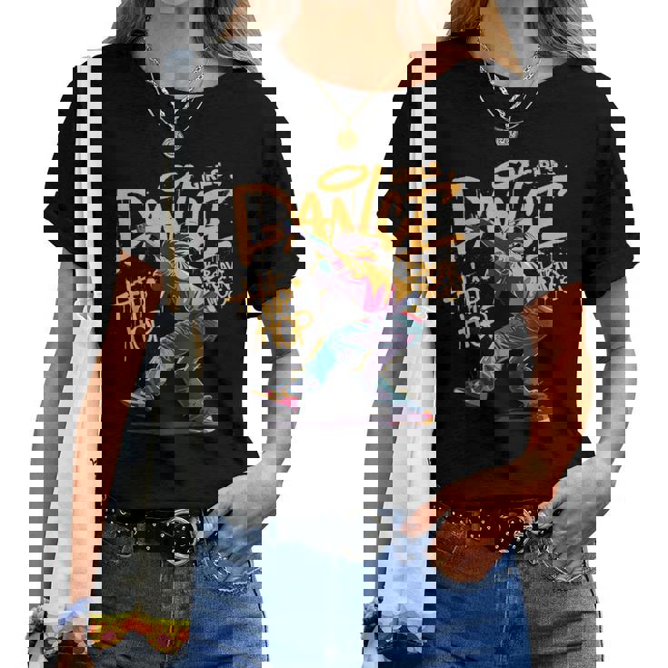 Cool Girls Breakdancing & Hip Hop Music Dancers Graffiti レディースTシャツ