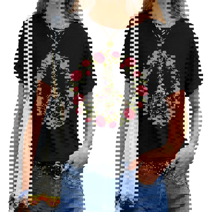 Flower Power Peace Love 60年代 70年代 ヒッピーコスチューム レディースTシャツ