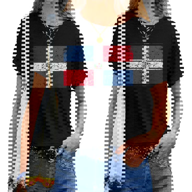 Gráfico De Bandera De República Dominicana Para Hombres Es Camiseta de mujer