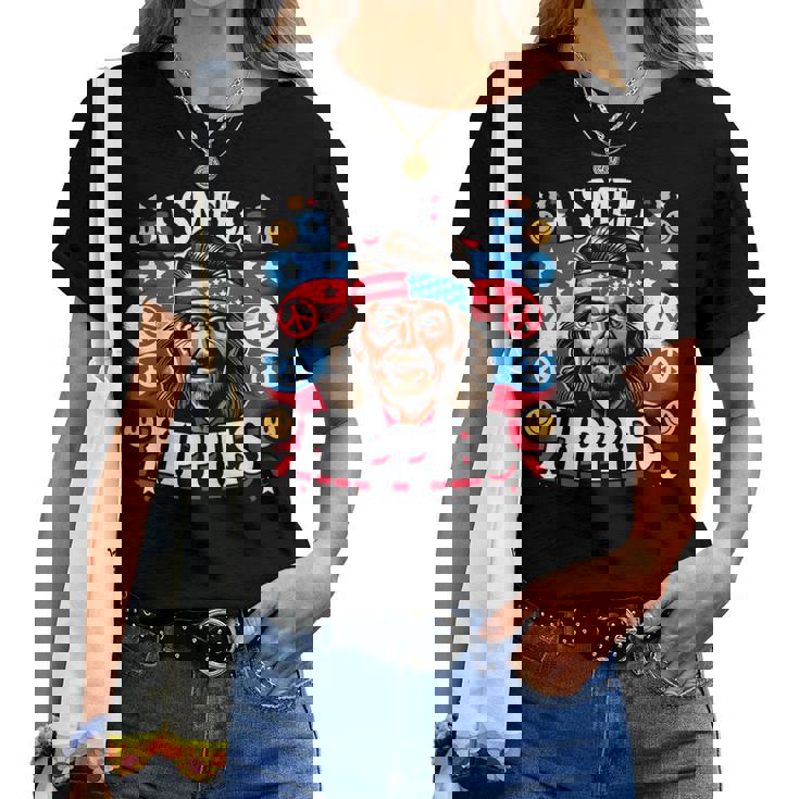 Imell Hippies Peace 4Th Of July For Hippie レディースTシャツ