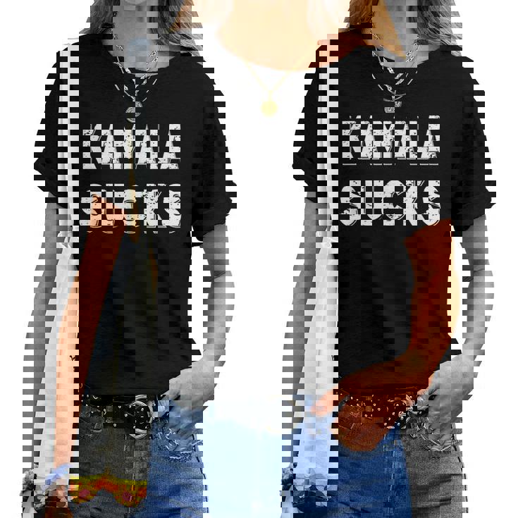 Kamalaucks Kamala Harrisucks And Women レディースTシャツ