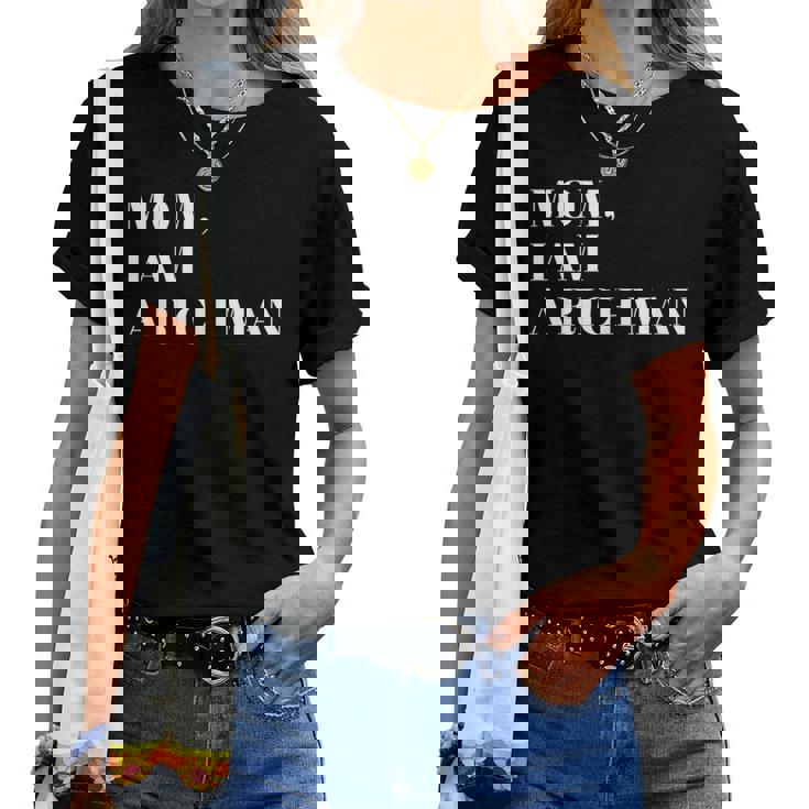 Mom I Am A Rich Man I Am The Boss Man Top Entrepreneur レディースTシャツ