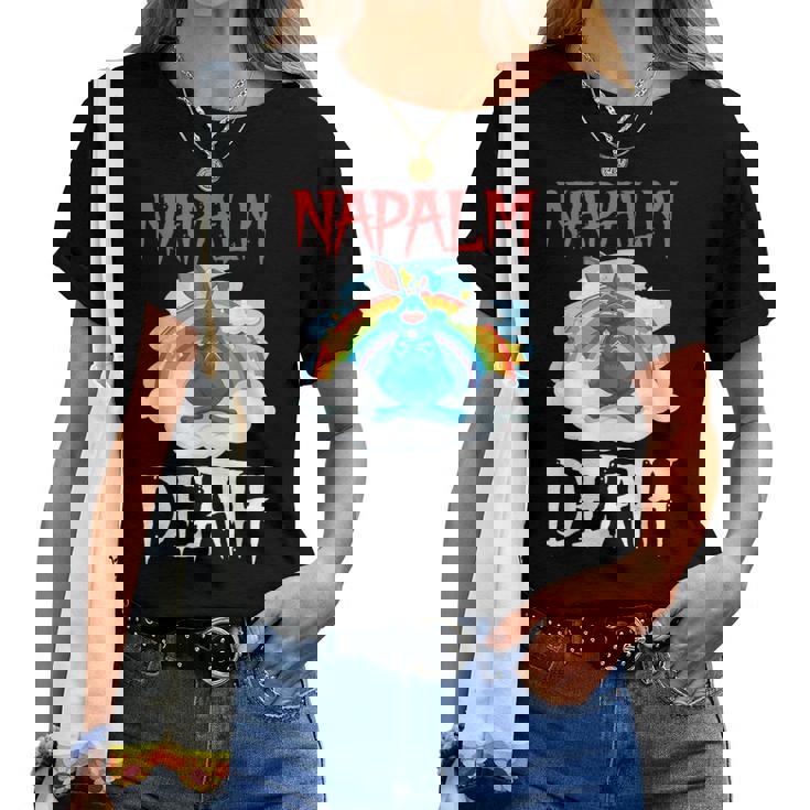 Napalm Death Rainbow Bunny ピンク ナパーム デスラビット レディースTシャツ