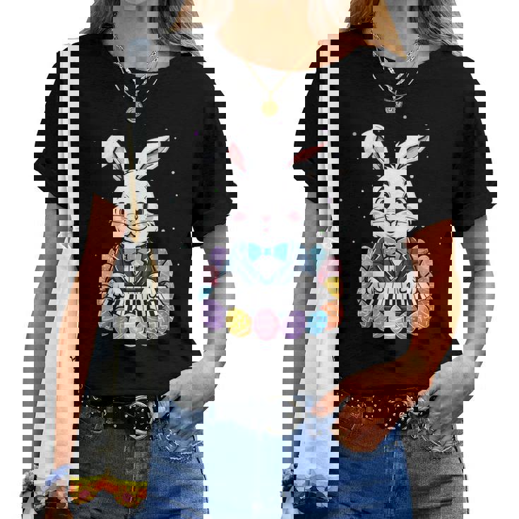 Pianiste Pianiste Pâques Lapin Oeufs Mignon Printemps T-shirt femme