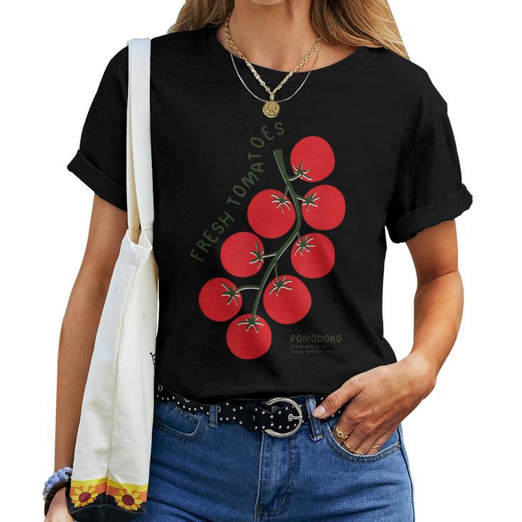 Pomodori Freschi Fresh Tomatoes Italianummer Tomatoes レディースTシャツ