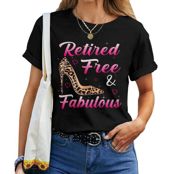 Retraité 2023 Gratuit Et Fabuleux Léopard À La Retraite Pour Les S T-shirt femme