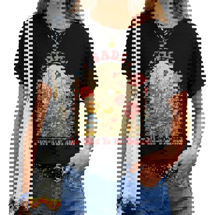 Sade 名前 かわいい レトロ 女の子 ワイルドフラワーade 名前 長袖tシャツ レディースTシャツ