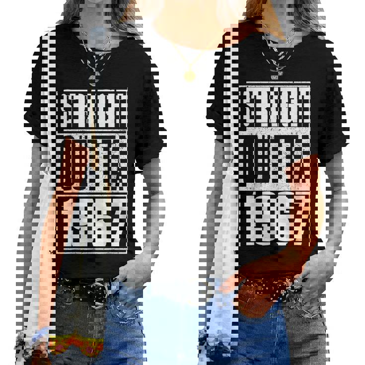 Straight Outta 1967 Womenintage 1967 Birth Of Birthday レディースTシャツ