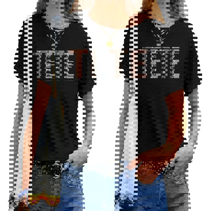 Tete ヒョウ柄 ママ キュート 母の日 おもしろい おばあちゃん レディースTシャツ