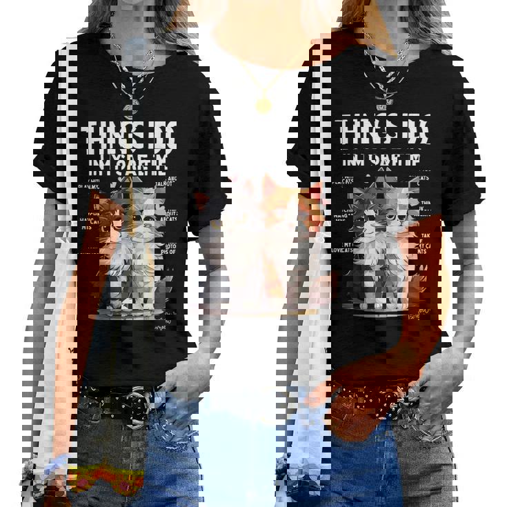 Things I Do In Mypare Time Cat Lover Men レディースTシャツ