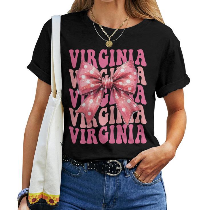 Virginia Arco De Coqueta Con Nombre Estético Para Es Y Niñas Camiseta de mujer