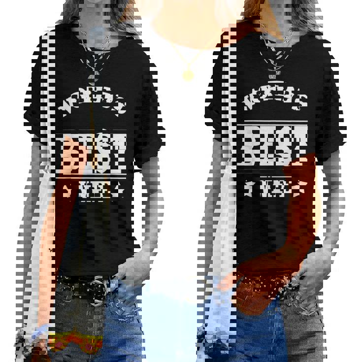 World's Best Wife 面白いウェディングギフトシャツ レディースTシャツ