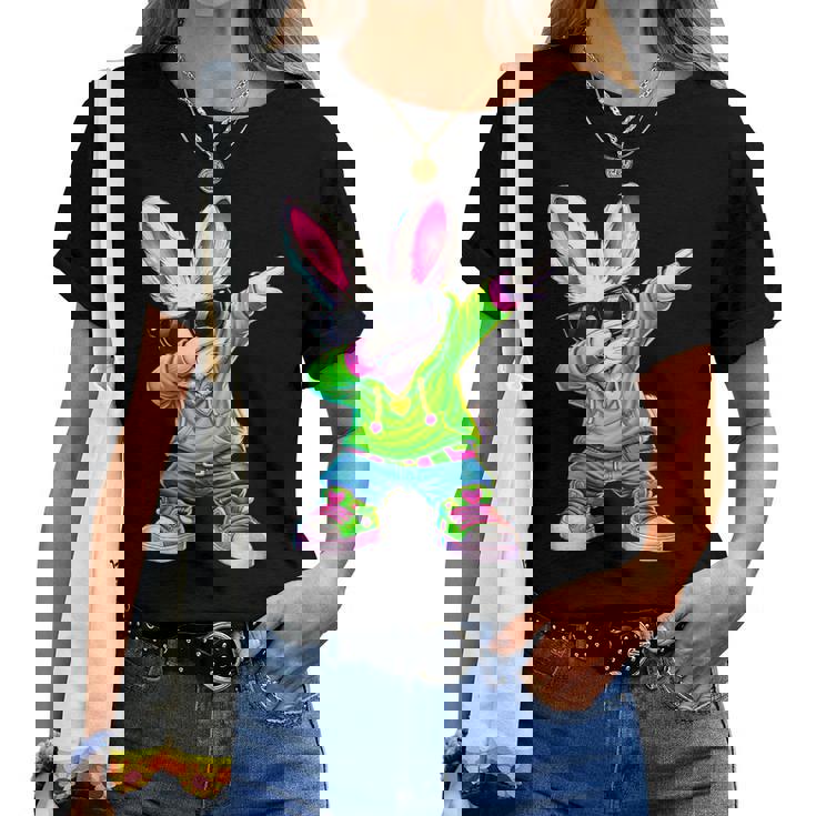 かわいい アニメ ダビングバニー ウサギ ハッピー イースター 男の子 女の子 キッズ レディースTシャツ