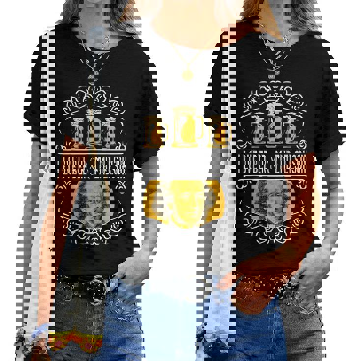 オクトーバーフェスト I Love Beer Bier & Classical Music レディースTシャツ