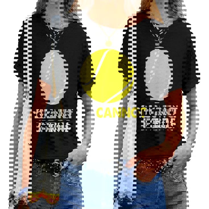 テニス ユーモア You Cannot Beerious ラケット スポーツ レディースTシャツ