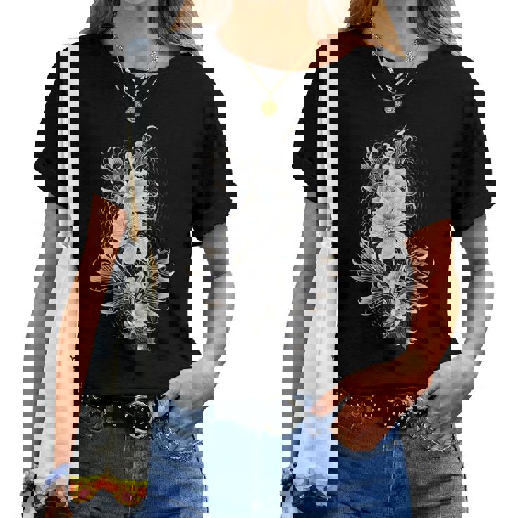 デンドロビウム 蘭 植物 花 花 蘭 恋人 レディースTシャツ