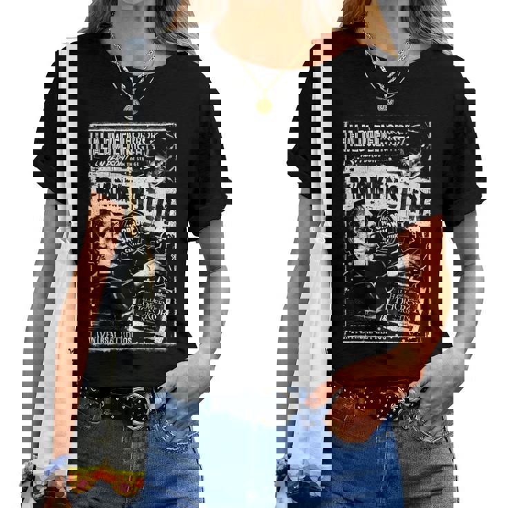 ハロウィンホラーナイト フランケンシュタイン&フランケンシュタインの花嫁 レディースTシャツ