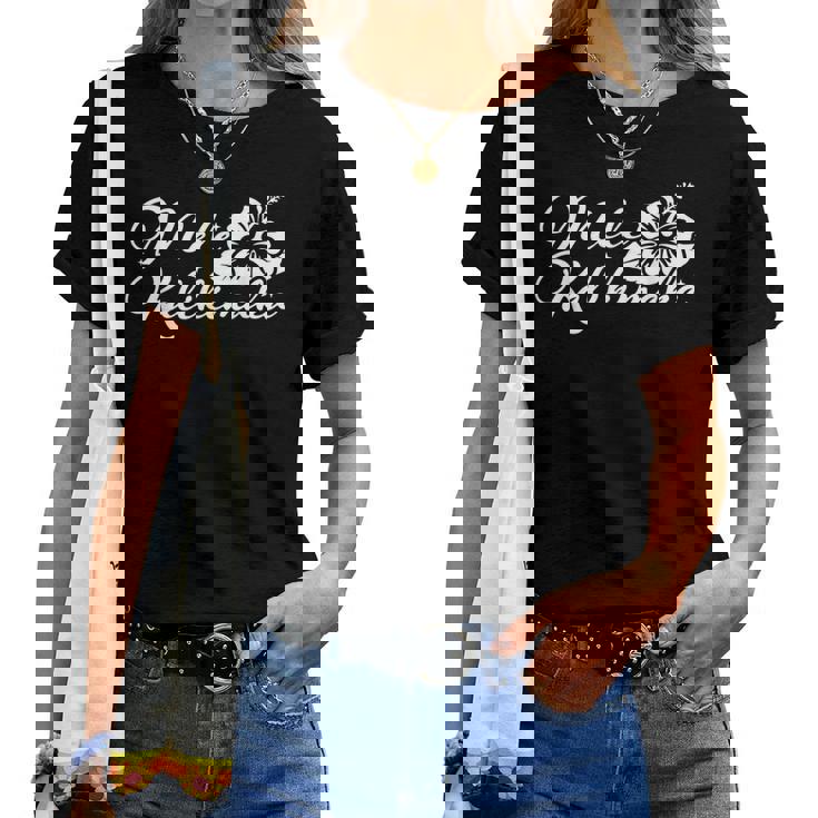 メレ カリキマカ ハイビスカス 花 ハワイ クリスマス ハワイアン レディースTシャツ