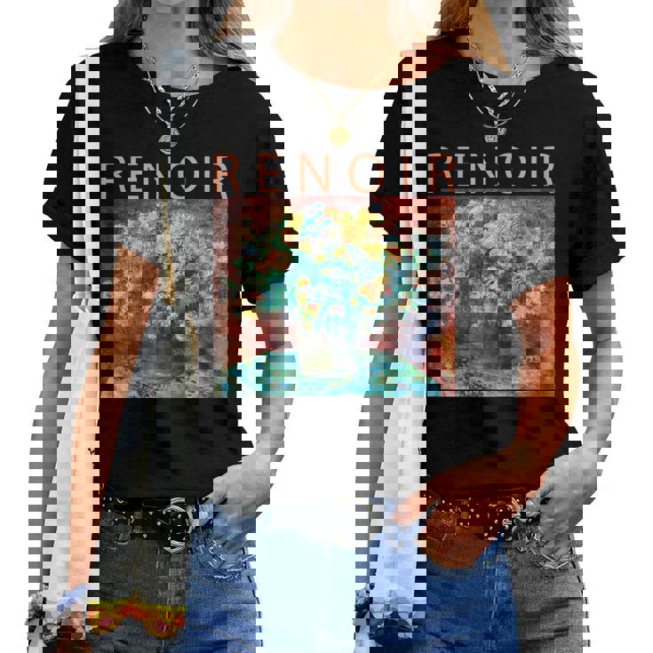 ルノワール 面白いtシャツ 名作アート 菊の花 絵画 メンズ レディース 面白い 服 美術 おもしろ レディースTシャツ