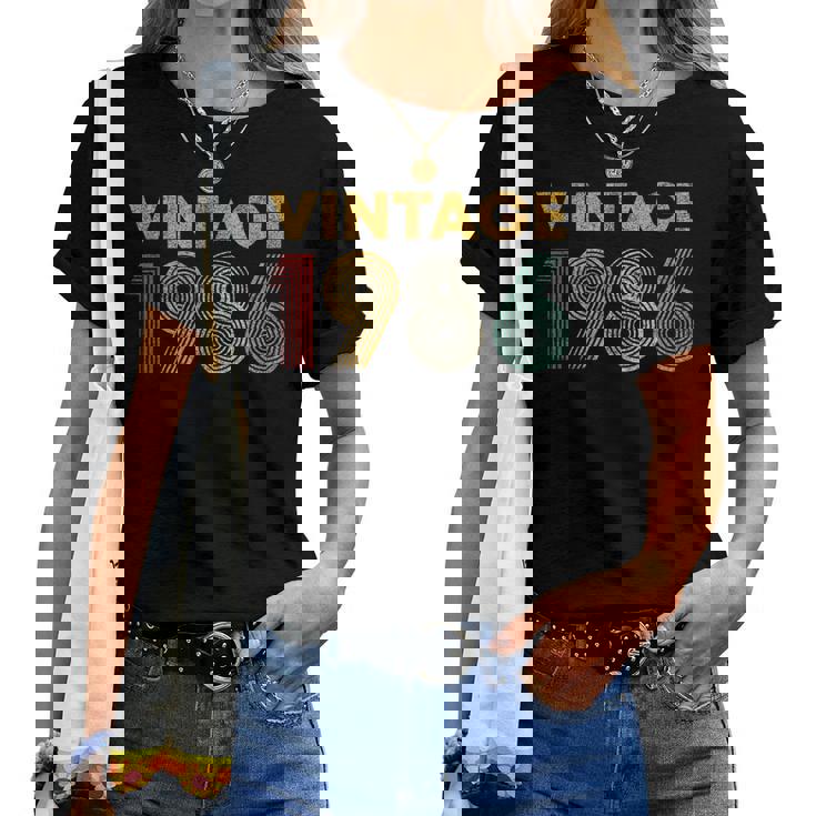 ヴィンテージ 1986 40歳の誕生日プレゼント 男性 女性 40歳 レディースTシャツ