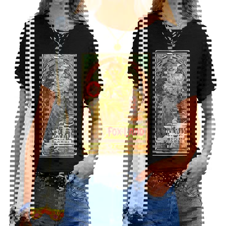 ヴィンテージ ジャマイカ ラム広告ポスター 女の子 アルフォンスミュシャ 長袖tシャツ レディースTシャツ