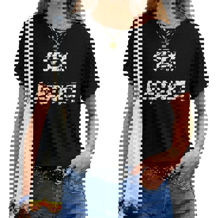 変態セックス依存症 ノベルティギフト ホットな妻 セクシー 女性 男性 レディースTシャツ