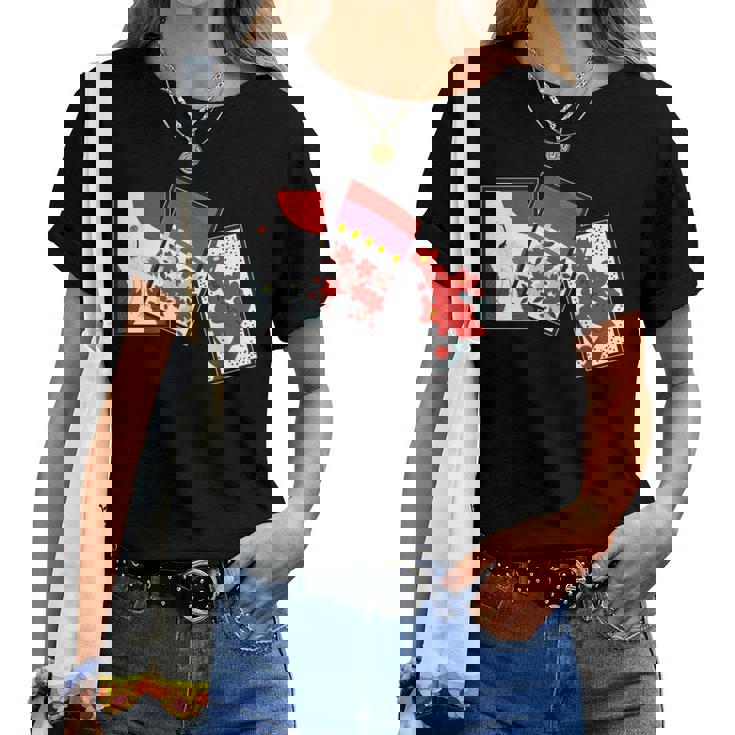 日本の伝統工芸品 花札 男性 女性 長袖tシャツ レディースTシャツ