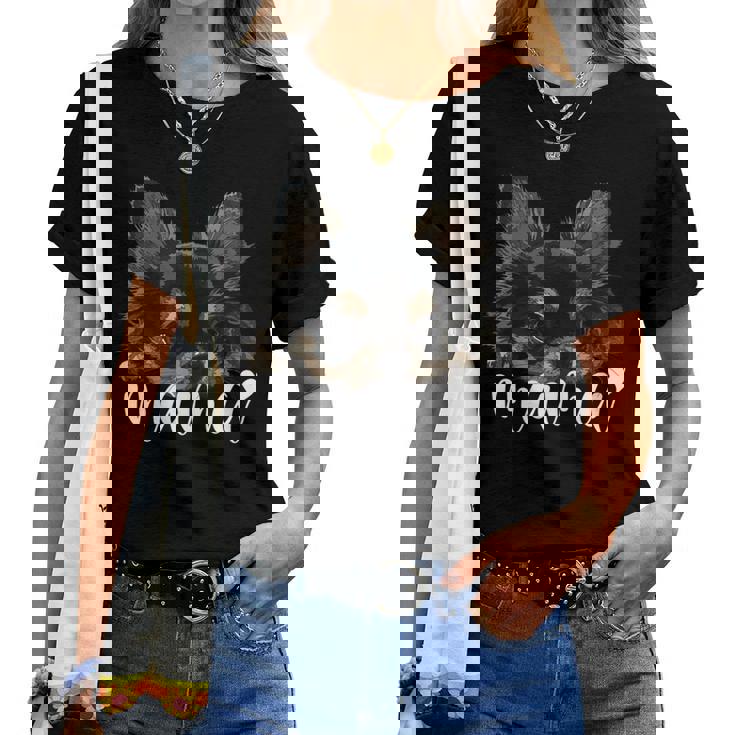 黒 チワワ ママ ロングヘア チワワ ママ チワワ 女の子 長袖tシャツ レディースTシャツ