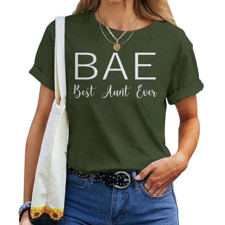 Bae Best Aunt Ever New Favorite Aunt Christmas Idea In Mangas Camiseta de mujer