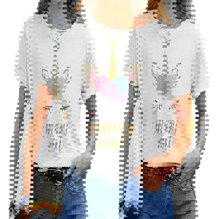 Aunt ユニコーン シャツ かわいい ユニコーン 叔母 ギフト レディースTシャツ