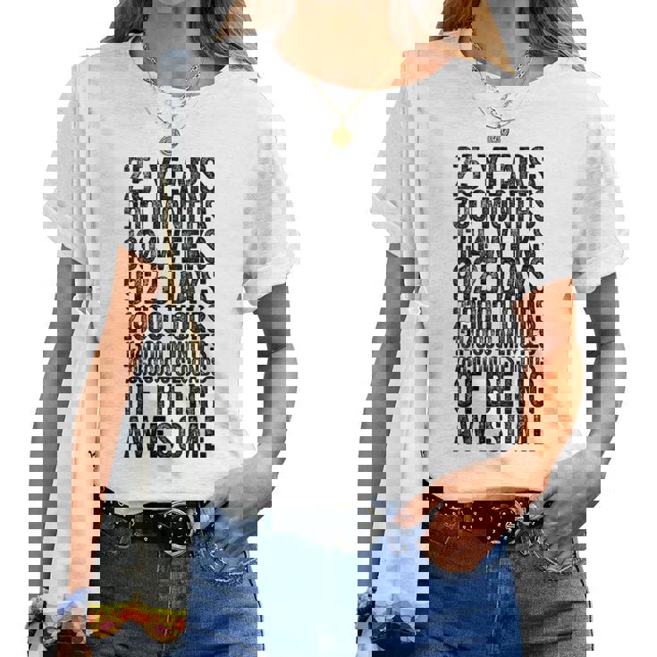 Chemise Humoristique Pour 25E Anniversaireieux Mètre Drôle 25 Ans Cadeaux T-shirt femme