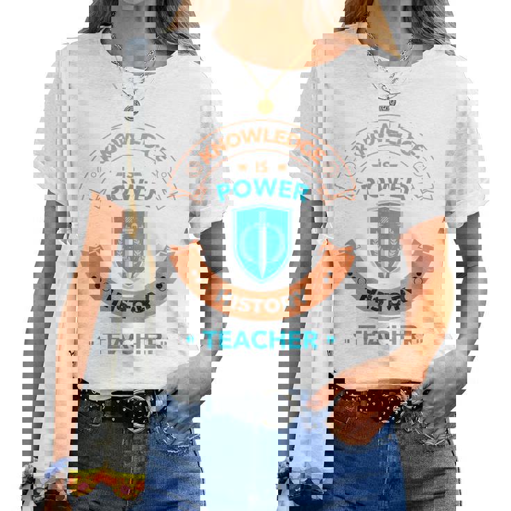 History Teacher 学校 歴史 先生 先生 レディースTシャツ