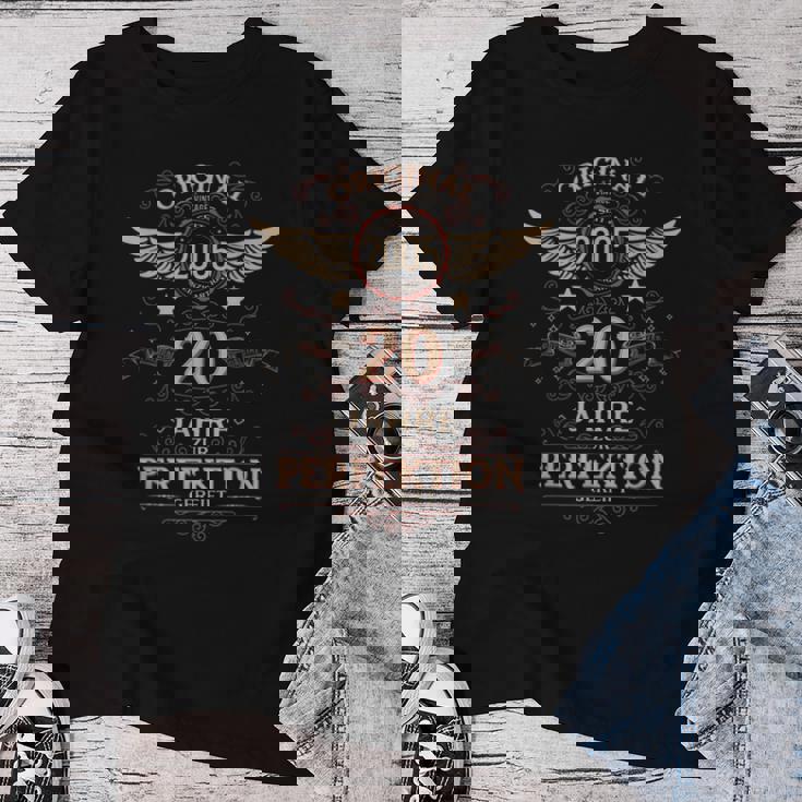 20 歳の誕生日の男性と女性への、 20 周年記念オリジナル 2005 年装飾のおもしろギフト レディースTシャツ 面白い贈り物