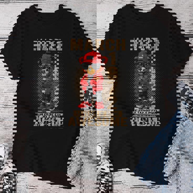 3月 54歳の誕生日 男性 女性 1972年 素晴らしいテディベア レディースTシャツ 面白い贈り物