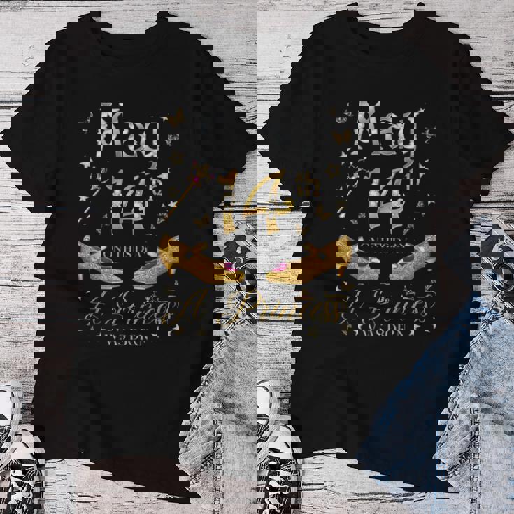 5月14日 プリンセスが生まれた 5月14日 誕生日 女の子 長袖tシャツ レディースTシャツ 面白い贈り物