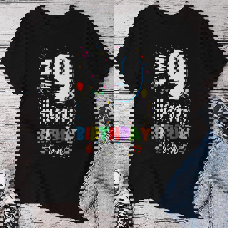 9歳 誕生日 ハッピーバースデー 9歳 男の子 女の子 9歳 レディースTシャツ 面白い贈り物