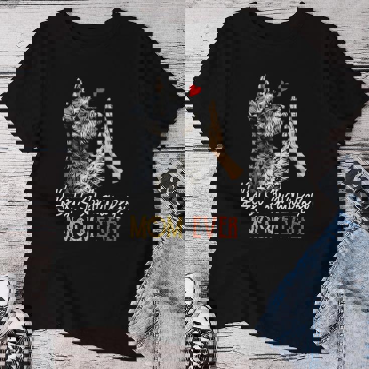 Bestchnauzer Mom Ever Dog Mama 母の日 レディースTシャツ 面白い贈り物