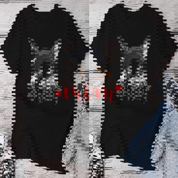 Chihuahua Mom The Dog Mother Chiwawa ブラック&タン チワワ 長袖tシャツ レディースTシャツ 面白い贈り物